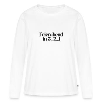 Feierabend in 3 2 1 - Frauen Premium Bio Langarmshirt - Weiß - Vorne - Julia (174cm)
