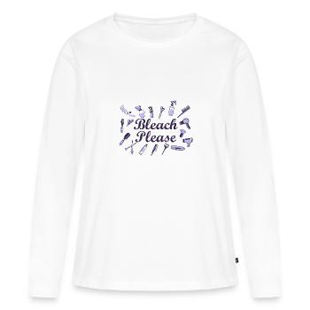 Lustiger Friseur Friseursalonbesitzer Bleichmittel bitte - Frauen Premium Bio Langarmshirt - Weiß - Vorne - Julia (174cm)