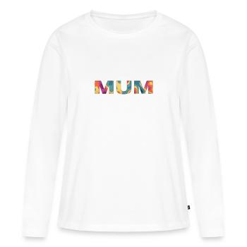 MUM Shirt / Familie Partnerlook - Frauen Premium Bio Langarmshirt - Weiß - Vorne - Julia (174cm)
