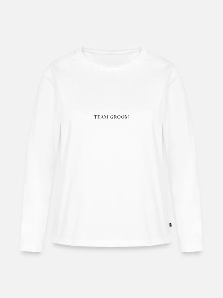 Team Bräutigam - Frauen Premium Bio Langarmshirt - Weiß