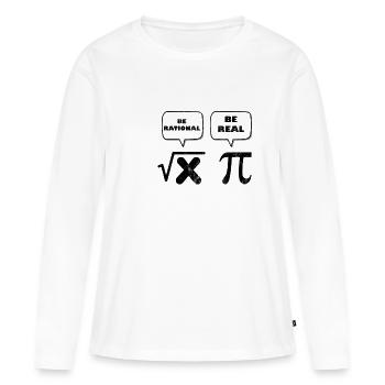 Math nerd - T-shirt manches longues Premium bio Femme - blanc - Devant - Julia (174cm)