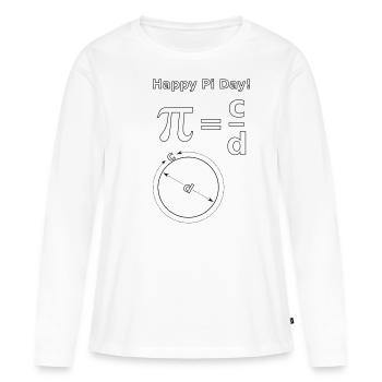 Mathe Pi Day - T-shirt manches longues Premium bio Femme - blanc - Devant - Julia (174cm)