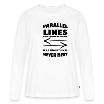 Mathematisch Mathe Mathelehrer Mathematiker - Frauen Premium Bio Langarmshirt - Weiß - Vorne - Julia (174cm)