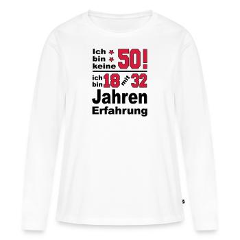 Geburtstag 50 - Frauen Premium Bio Langarmshirt - Weiß - Vorne - Julia (174cm)