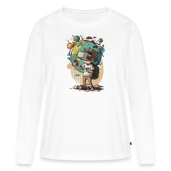 Virtual Visionary - Women's Premium Organic Long Sleeve Shirt - white - Front - Julia (174cm)