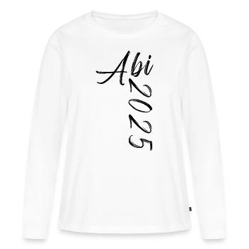 Abi 2025 - Frauen Premium Bio Langarmshirt - Weiß - Vorne - Julia (174cm)