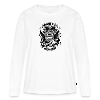 Guns - Women's Premium Organic Long Sleeve Shirt - white - Front - Julia (174cm)