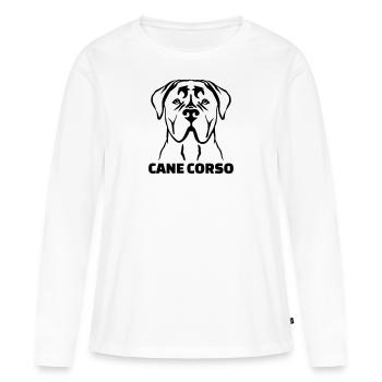 Cane Corso - T-shirt manches longues Premium bio Femme - blanc - Devant - Julia (174cm)