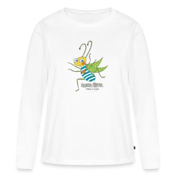 Petit houblon - T-shirt manches longues Premium bio Femme - blanc - Devant - Julia (174cm)