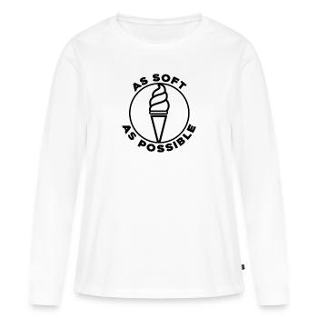 softeis in der waffel naschkatze nice ice soft - Frauen Premium Bio Langarmshirt - Weiß - Vorne - Julia (174cm)