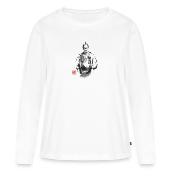 Schlechte Samurai - Frauen Premium Bio Langarmshirt - Weiß - Vorne - Julia (174cm)