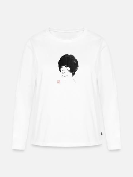 60's hair cut - Women's Premium Organic Long Sleeve Shirt - white
