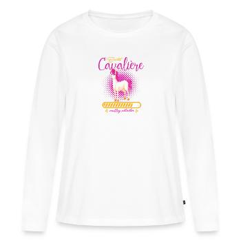 cavalière, cadeau, fête du bac, maman, mère, cheva - T-shirt manches longues Premium bio Femme - blanc - Devant - Julia (174cm)