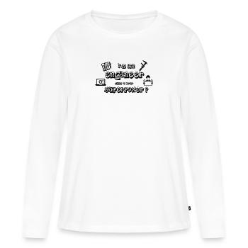I'm an Engineer - What is your Superpower ? - Frauen Premium Bio Langarmshirt - Weiß - Vorne - Julia (174cm)
