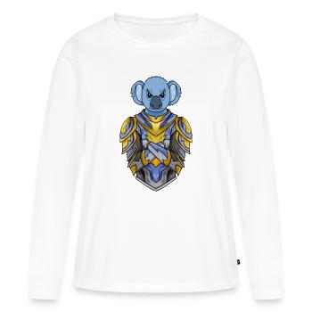 Knight Koala Crusader - Women's Premium Organic Long Sleeve Shirt - white - Front - Julia (174cm)