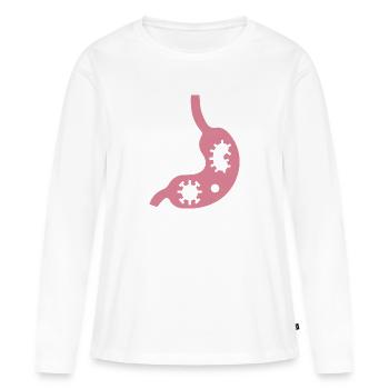 grippe gastro-intestinale infection gastro-intestinale - T-shirt manches longues Premium bio Femme - blanc - Devant - Julia (174cm)
