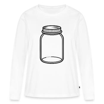 Mason Jar - Frauen Premium Bio Langarmshirt - Weiß - Vorne - Julia (174cm)
