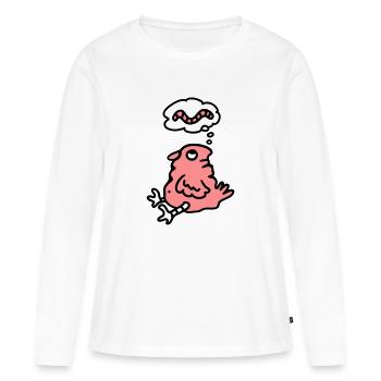 Bird hunger - Women's Premium Organic Long Sleeve Shirt - white - Front - Julia (174cm)