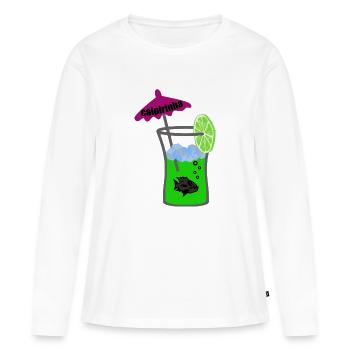 caipirinha - T-shirt manches longues Premium bio Femme - blanc - Devant - Julia (174cm)