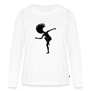 Lilo Modern Dancer - Frauen Premium Bio Langarmshirt - Weiß - Vorne - Julia (174cm)