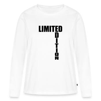 Limited Edition - T-shirt manches longues Premium bio Femme - blanc - Devant - Julia (174cm)