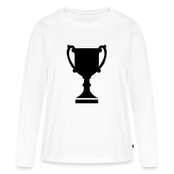 Coupe - T-shirt manches longues Premium bio Femme - blanc - Devant - Julia (174cm)