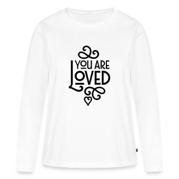 You Are Loved - Women's Premium Organic Long Sleeve Shirt - white - Front - Julia (174cm)