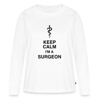 Arzt / Medizin / Chirurg / Chirurgie - Frauen Premium Bio Langarmshirt - Weiß - Vorne - Julia (174cm)