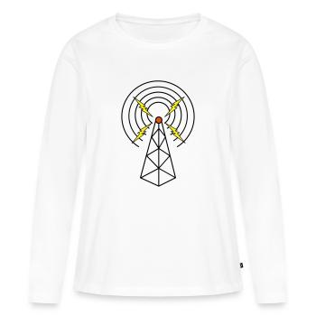 Radio Tower Ham - T-shirt manches longues Premium bio Femme - blanc - Devant - Julia (174cm)