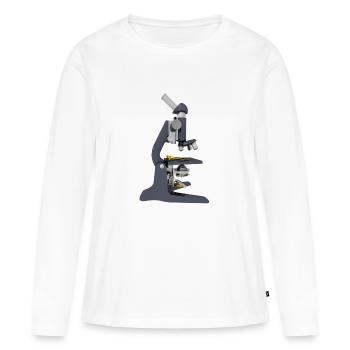 microscope - Women's Premium Organic Long Sleeve Shirt - white - Front - Julia (174cm)