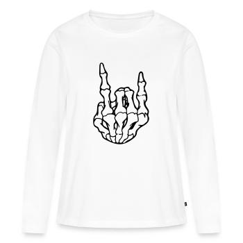 Felsen - Frauen Premium Bio Langarmshirt - Weiß - Vorne - Julia (174cm)