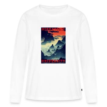 Miskatonic University - T-shirt manches longues Premium bio Femme - blanc - Devant - Julia (174cm)
