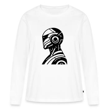 Roboter - Frauen Premium Bio Langarmshirt - Weiß - Vorne - Julia (174cm)