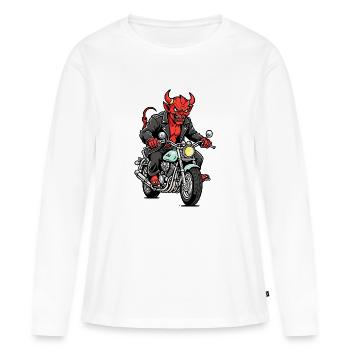 Red Devil - Women's Premium Organic Long Sleeve Shirt - white - Front - Julia (174cm)