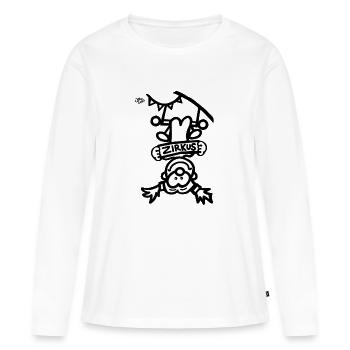 Cirque - T-shirt manches longues Premium bio Femme - blanc - Devant - Julia (174cm)