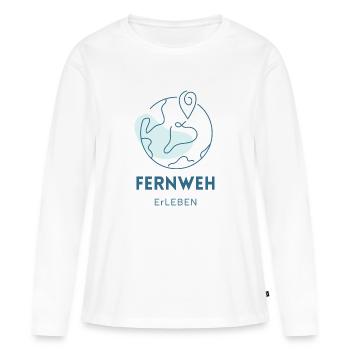 Experience Wanderlust - Travel - Airplane - Women's Premium Organic Long Sleeve Shirt - white - Front - Julia (174cm)