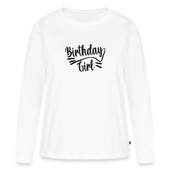 Birthday Girl - T-shirt manches longues Premium bio Femme - blanc - Devant - Julia (174cm)