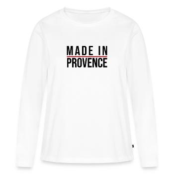 Made in Provence - Women's Premium Organic Long Sleeve Shirt - white - Front - Julia (174cm)