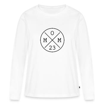 Maman 2023 Maman Mère Grossesse Naissance - T-shirt manches longues Premium bio Femme - blanc - Devant - Julia (174cm)