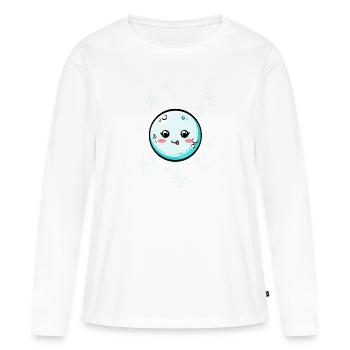 Schneeball #6/9 - Frauen Premium Bio Langarmshirt - Weiß - Vorne - Julia (174cm)