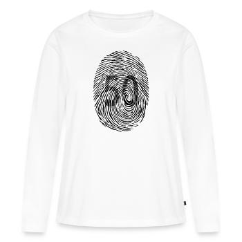 Made in Manche - T-shirt manches longues Premium bio Femme - blanc - Devant - Julia (174cm)