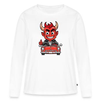 Red Devil - Women's Premium Organic Long Sleeve Shirt - white - Front - Julia (174cm)