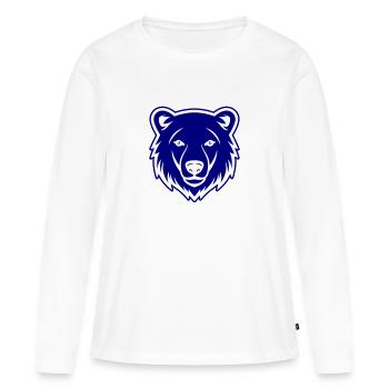 tête d’ours polaire ours polaire - T-shirt manches longues Premium bio Femme - blanc - Devant - Julia (174cm)