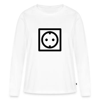 prise - T-shirt manches longues Premium bio Femme - blanc - Devant - Julia (174cm)