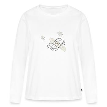 Magie de l’argent - T-shirt manches longues Premium bio Femme - blanc - Devant - Julia (174cm)
