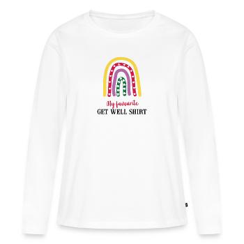 Gute Besserung Werde Schnell Gesund Genesung - Frauen Premium Bio Langarmshirt - Weiß - Vorne - Julia (174cm)
