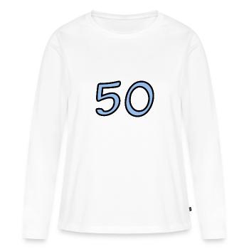 JAHRESTAG. ALLES GUTE ZUM GEBURTSTAG. ALLES GUTE ZUM GEBURTSTAG. - Frauen Premium Bio Langarmshirt - Weiß - Vorne - Julia (174cm)