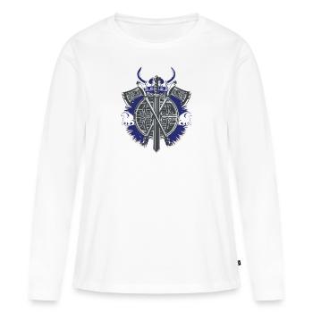 Wikinger Waffen - Frauen Premium Bio Langarmshirt - Weiß - Vorne - Julia (174cm)