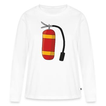 Extincteurs - T-shirt manches longues Premium bio Femme - blanc - Devant - Julia (174cm)