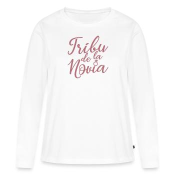Tribu de la Novia Bride's Tribe Bridesmaid Wedding - Women's Premium Organic Long Sleeve Shirt - white - Front - Julia (174cm)